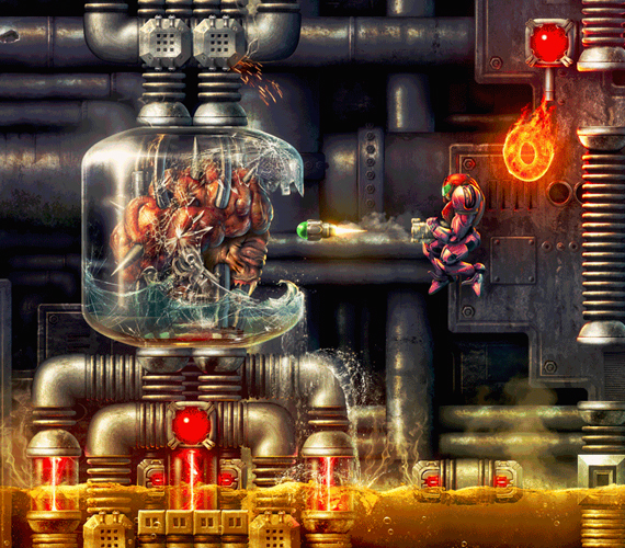 Artist Turns 16-Bit Super Metroid Screenshot Into High-Res Digital Painting