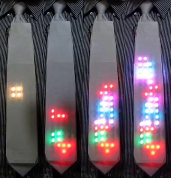 Fun Fashion: Playable LED Tetris Tie