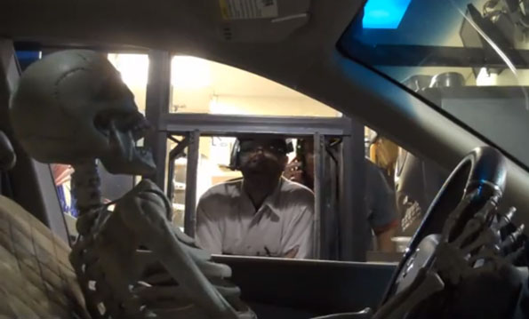 Skeleton Drive Thru Prank