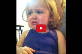 Little Girl Cries At Wedding Photos