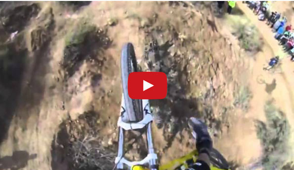 Man Mountain Bikes On A Cliff, Does Not Pee Pants