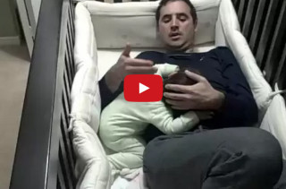 Sweet Dad Crawls Into Daughter’s Crib, Now He Can Never Leave