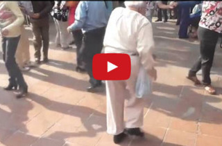 An Old Man Throws Down His Canes To Boogie