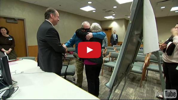 Thanks To Prosthetic Glasses, A Husband Sees His Wife For The First Time In Years