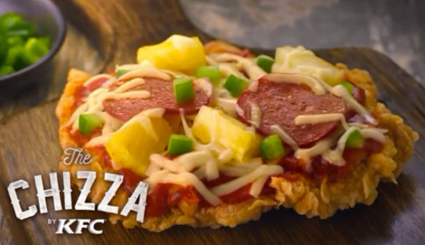 KFC’s Newest Creation: The Chizza, A Chicken-Crusted Pizza