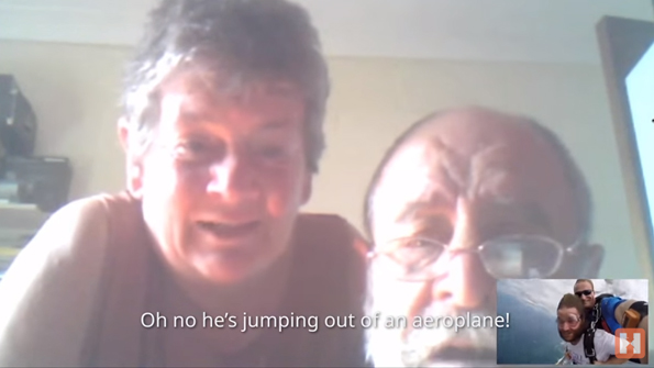 A Man Skypes His Parents While Skydiving For The First Time