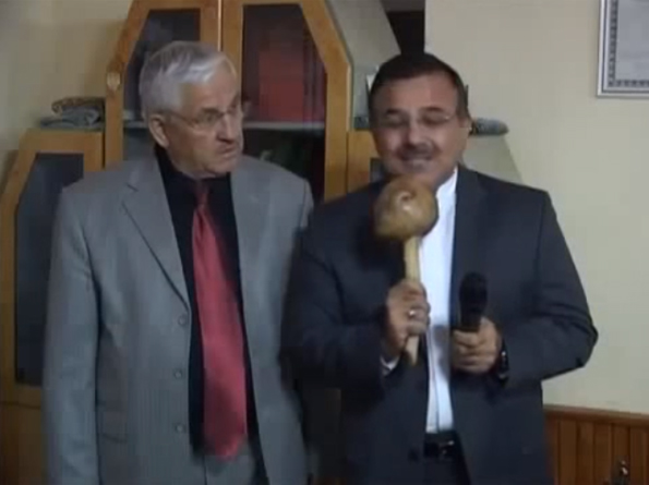 A Reporter Mistakes A Giant Mushroom For His Microphone