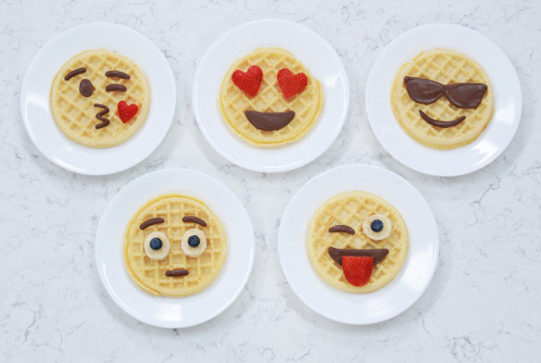 Express Yourself At Breakfast With These Emoji Waffles