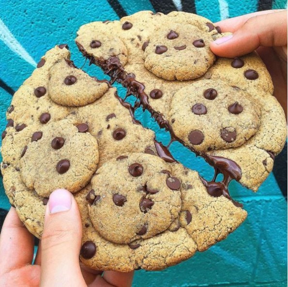 Giant Chocolate Chip Cookie Topped With Chocolate Chip Cookies, Because Gluttony