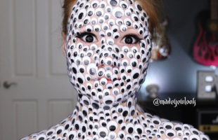 Watch This Lady Glue A Bunch Of Googley Eyes To Her Face