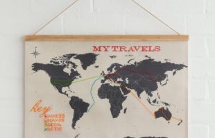 Track Your Travels With This Clever Cross Stitch World Map