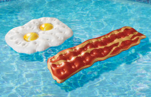 Eggs And Bacon Pool Floats Are Part Of A Balanced Breakfast