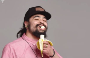 Watch One Hundred People Seductively Eat A Banana