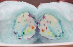The Ice Cream Burrito Is Wrapped In Cotton Candy!