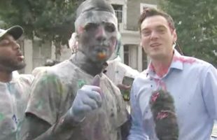 Notting Hill Carnival Left Sky News Presenters In Shocked By Covered Him In Colorful Paint