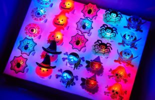 Halloween 50 Piece Multicolored LED Finger Lights