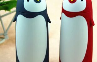 Pretty Penguins Water Bottles in Vivid Colors