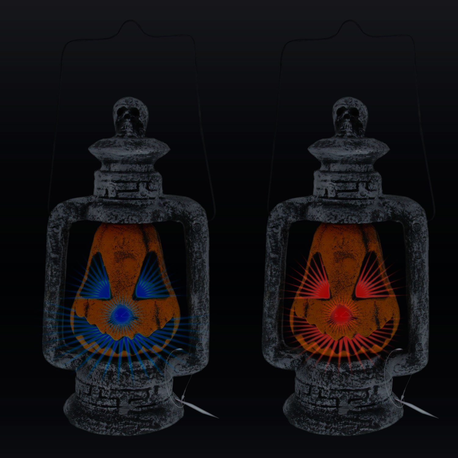 Halloween Hanging LED Light-Up Pumpkin Lantern