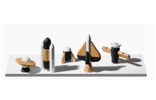 Space Themed Wooden Block Puzzles with Magnetic Connections