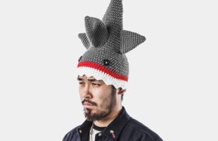 Novelty Knitted Shark Attack Hat