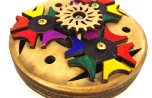 Handcrafted Desk Wooden Geared Fidget Spinner