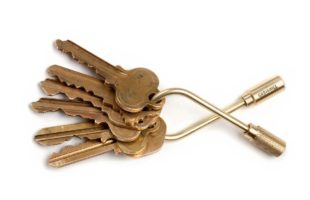 Helix Shaped Brass Key-Ring