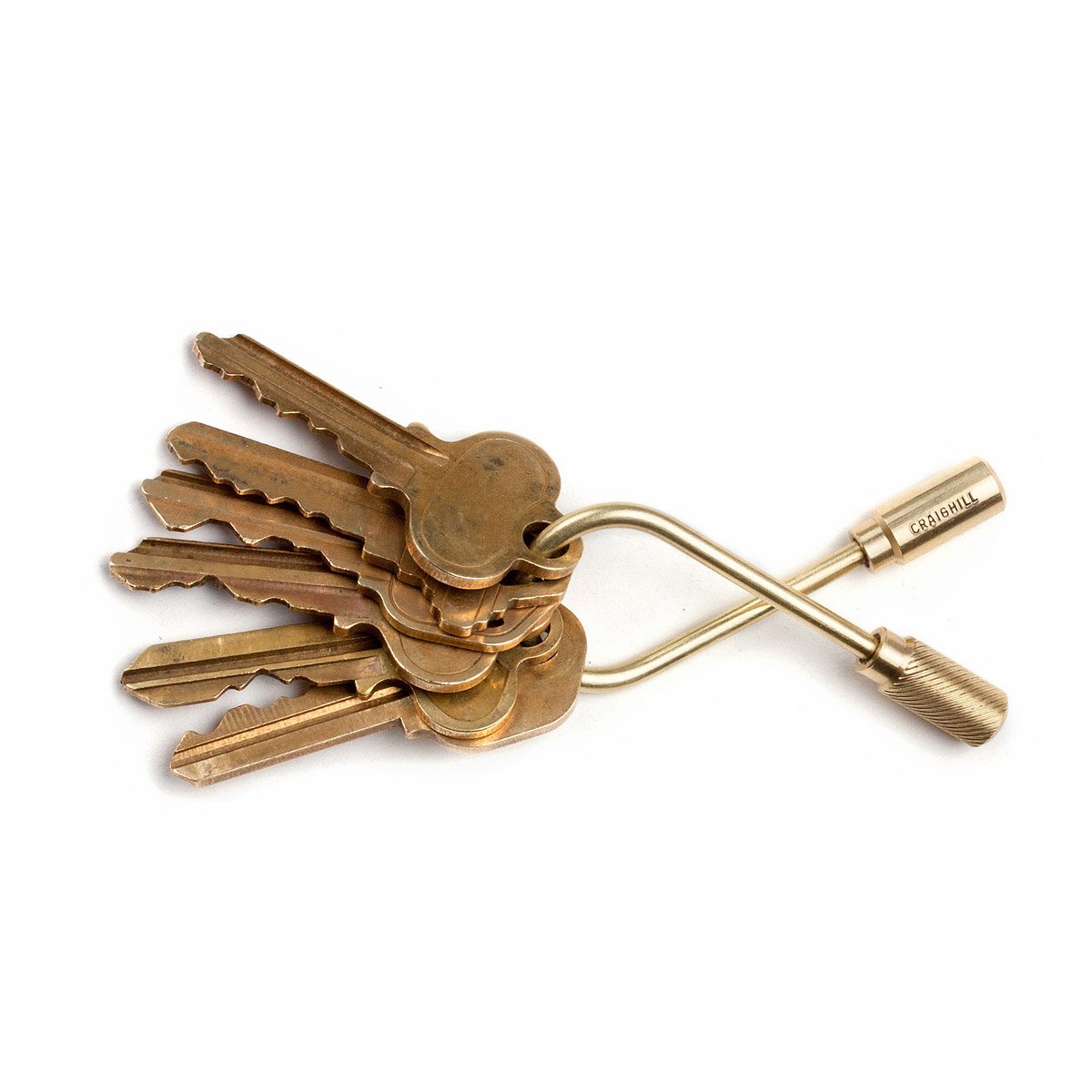 Helix Shaped Brass Key-Ring