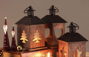 House Pattern Candle Holders: Vintage Style Lantern