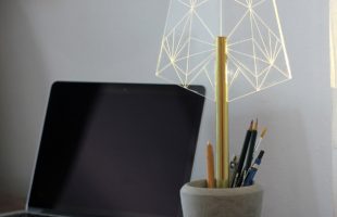 LED Lamp with Crystalline Shade