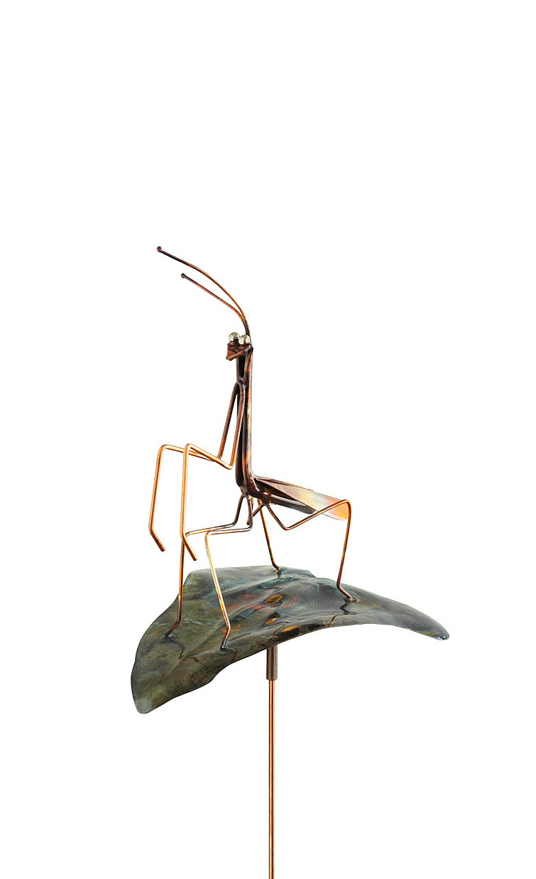Praying Mantis Stake for Garden