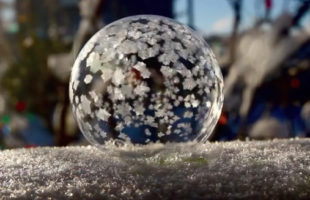 Frozen Soap Bubble