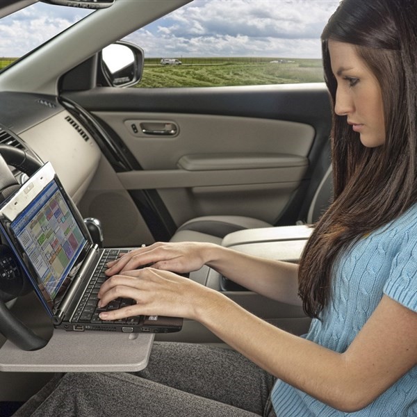 AutoExec Wheelmate Steering Wheel Attachable Work Surface Tray