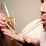 Chug champagne?