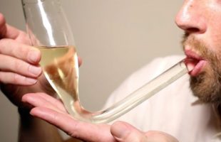 Chug champagne?
