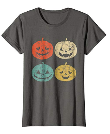 Vintage Pumpkin T-Shirt Funny Pumpkin Halloween Gift Shirt