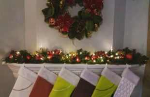 Christmas Stockings & Other Gifts made from actual sports ball materials