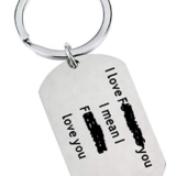 CHASIROMA Gift for Boyfriend Husband Personalized Dating Whisper Necklace Pendant Naughty Words Jewelry Couples Keychain Gift