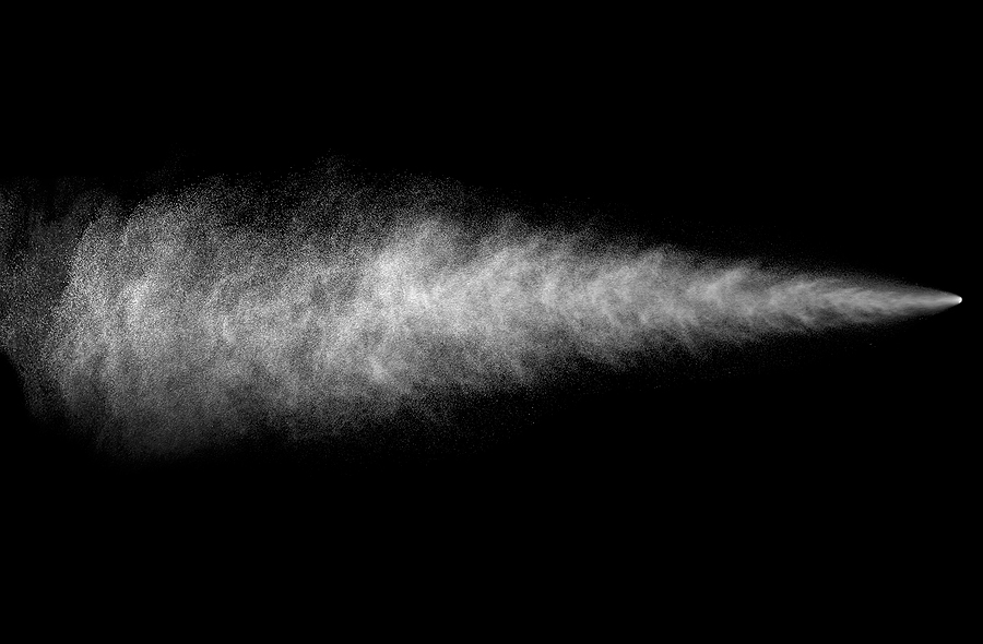 8 Easy Ways to Make Your Home Smell Better (Without Spraying Chemicals!) Spray Flow From Aerosol Can On Black Background.