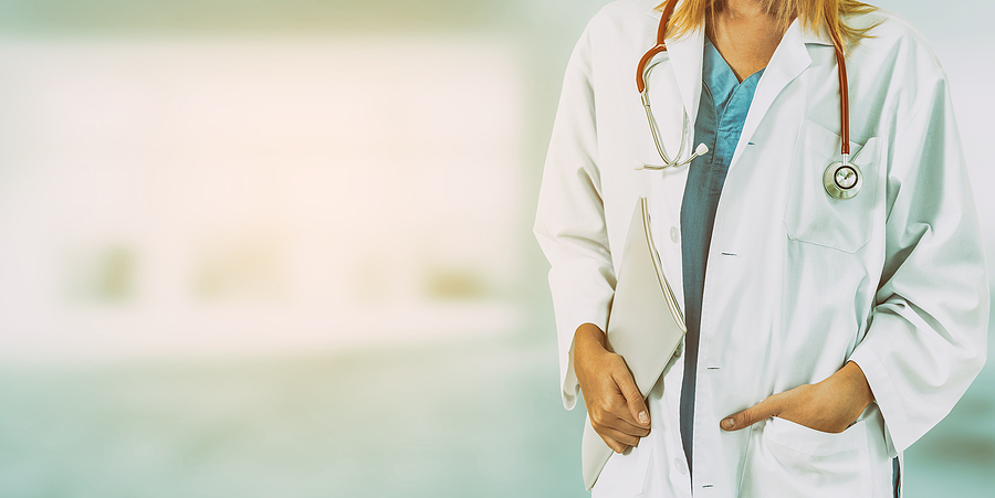 Barcodes in Healthcare, what are they Woman Doctor Working At The Hospital Office.