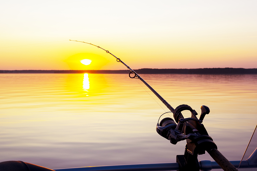 The Angler's Handbook: 10 Tips to Prepare You For Your Next Fishing Trip Fishing Rod Spinning With The Line Close-up. Fishing Rod In Rod