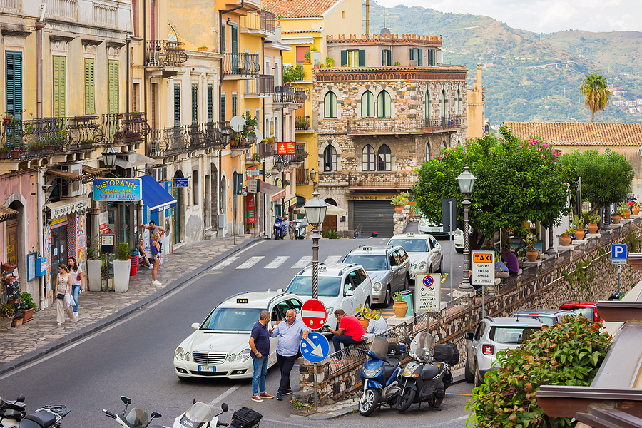 Sailing Sicily: A Boat-Lover's Guide to the Mediterranean's Largest Island Taormina,, Sicily, Italy – September 26, 2019: Tourists And Loca