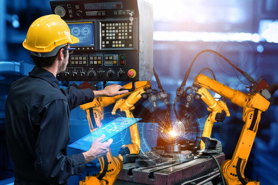Heavy Industrial Automation Ideas Smart Industry Robot Arms For Digital Factory Production Technol
