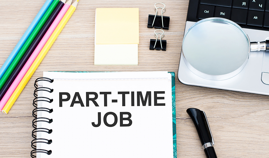 Great Solutions Now Exist for Finding Great Part-Time and Flex Jobs in Cincinnati, Ohio Text Part Time Job On A Notebook That Is On The Desktop