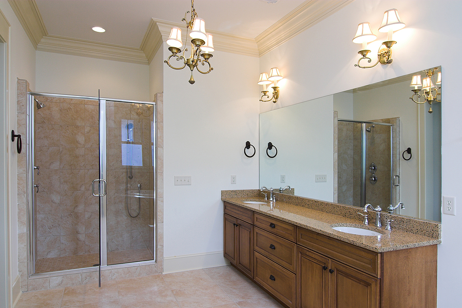 5 Essential Types of Bathroom Lighting and Fixtures spacious, luxurious bathroom