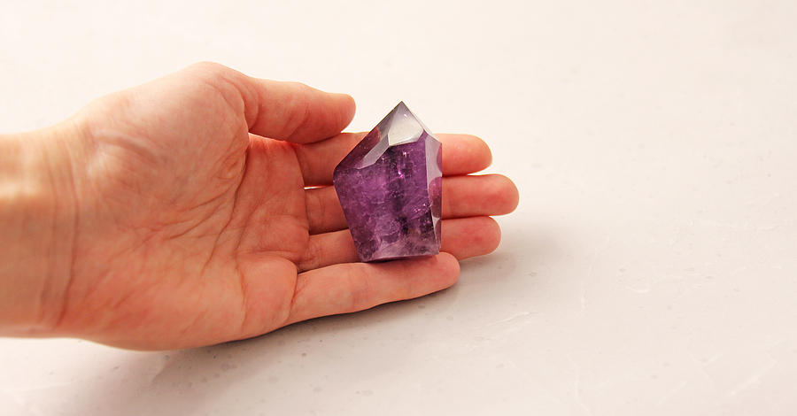 4 Things You Need To Know About Man-made Opals Natural Amethyst Stone Is On A Woman’s Hand, In The Palm Of Her