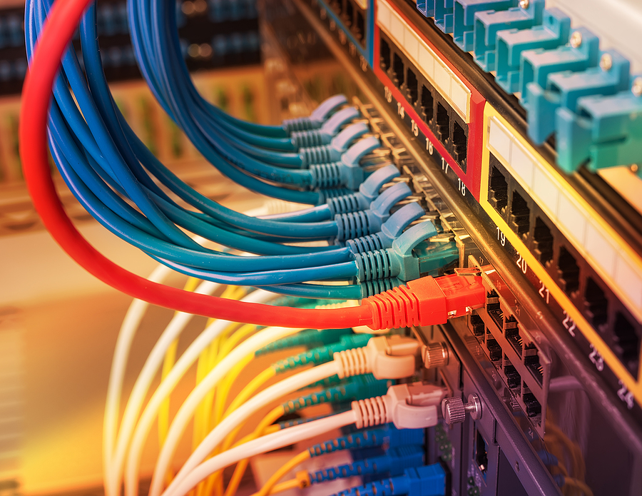Network panel hub and cables