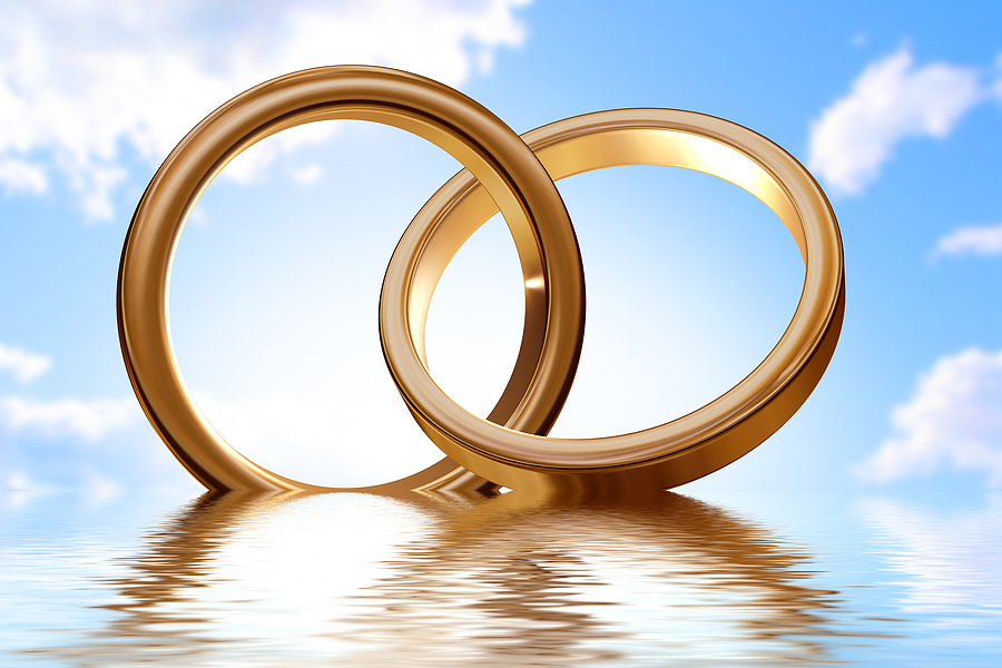 What To Look For When Buying Country and Camouflage Wedding Rings two golden wedding rings