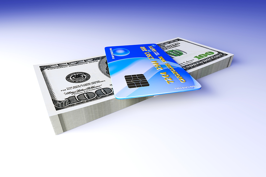 Understanding Credit Freezes 3D rendered Illustration. Credit card and cash.