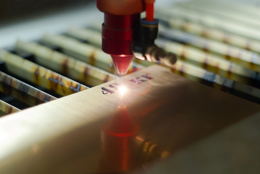 Top Modern Laser Marking Machines For Industrial Solutions Stage Of Manufacturing, Laser Engraving In Automatic Mode, Close