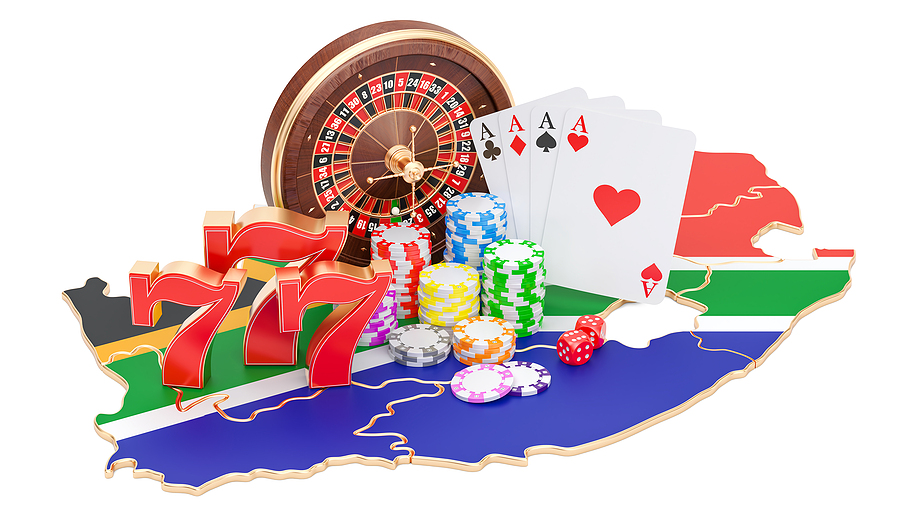 Places to Visit in South Africa: Casinos, Restaurants & National Parks Casino And Gambling Industry In South Africa Concept, 3d Renderi